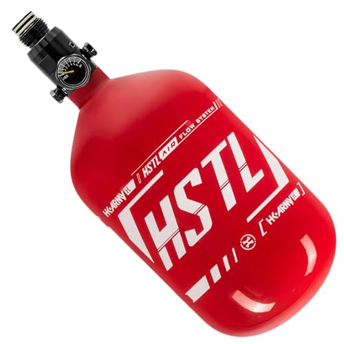 HK Army HSTL 68/4500 Carbon Fiber HPA Compressed Air Paintball Tank System - Standard Reg (Red/White)