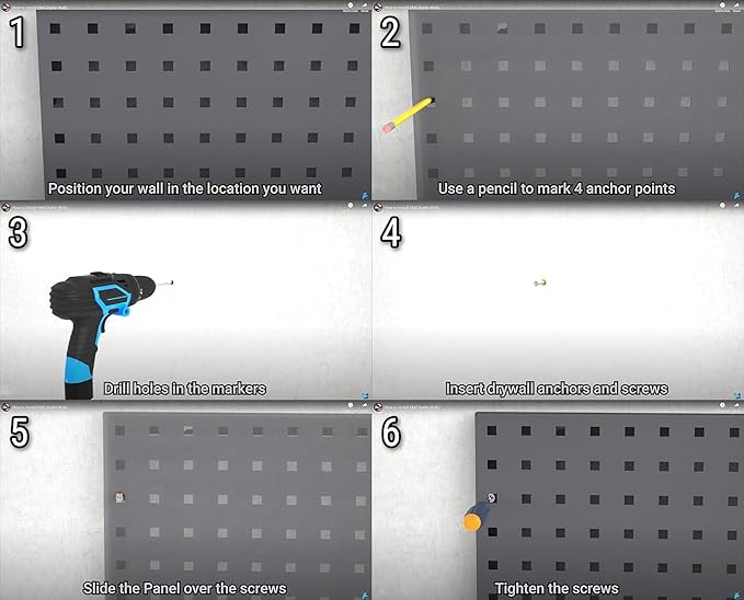 EMG "Battle Wall System" Weapon Display & Storage Panels (12" x 12" / Dark Grey)
