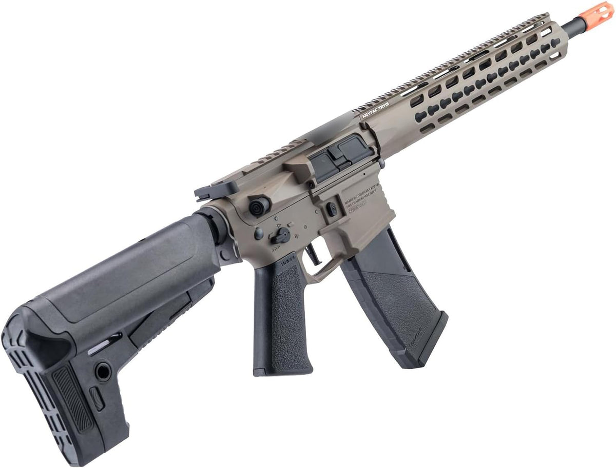 Evike Airsoft - Krytac Full Metal Trident MKII SPR AEG Airsoft Rifle (Flat Dark Earth)