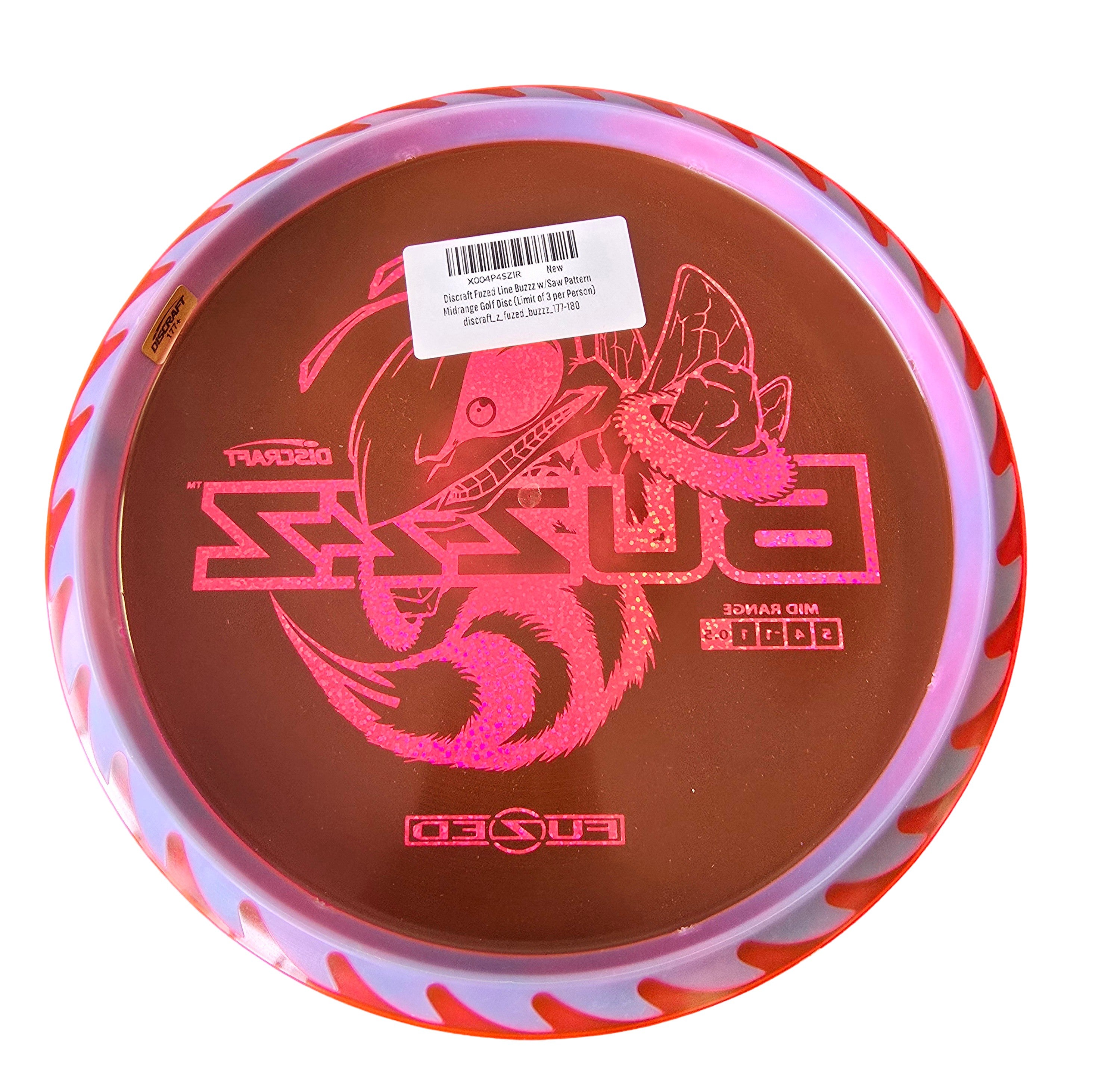 Discraft Z Fuzed Buzzz with BuzzzSaw Pattern 177-180 Grams