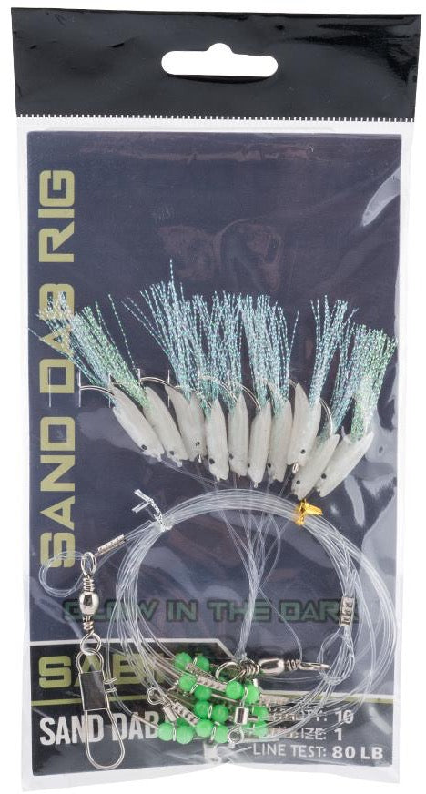 Battle Angler Sand Dab Jigging Rig (Size: 1/0 / 12x Hooks / 80lbs)