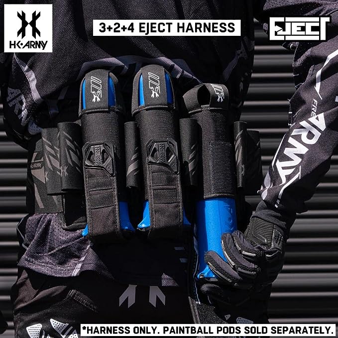 HK Army 3+2 Eject Paintball Harness Pod Pack - Blackout