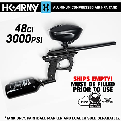 HK Army 48ci/3000psi Compressed Air HPA Paintball Tank w/Regulator - Black