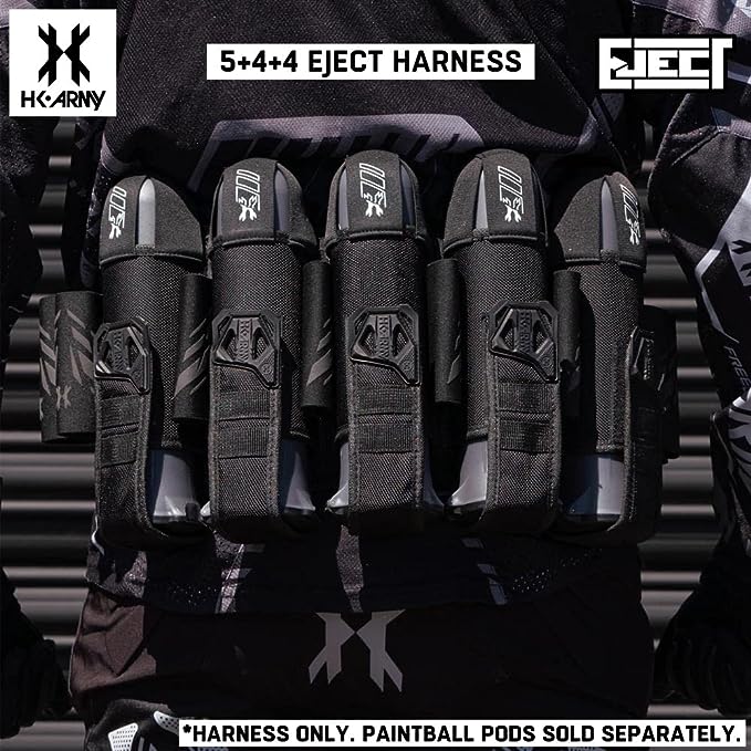 HK Army 5+4 Eject Paintball Harness Pod Pack - Blackout