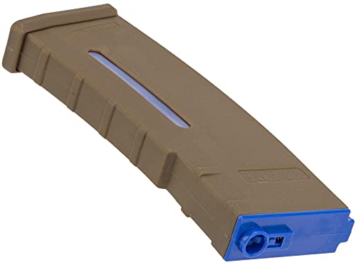 EvikeAirsoft-BAMF190rdPolymerMid-CapAirsoftMag forM4 /M16AEG Rifles(Tan&Blue)