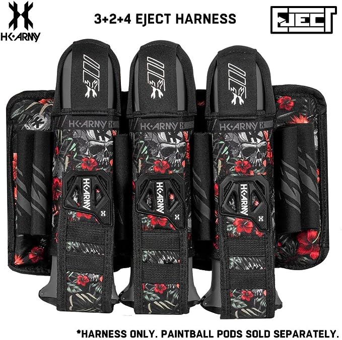 HK Army 3+2 Eject Paintball Harness Pod Pack - Tropical Skull