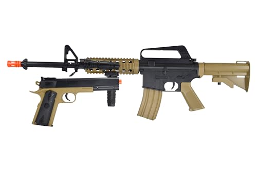 Colt Soft Air RIS Spring Airsoft Rifle and Pistol On-Duty Kit, Tan