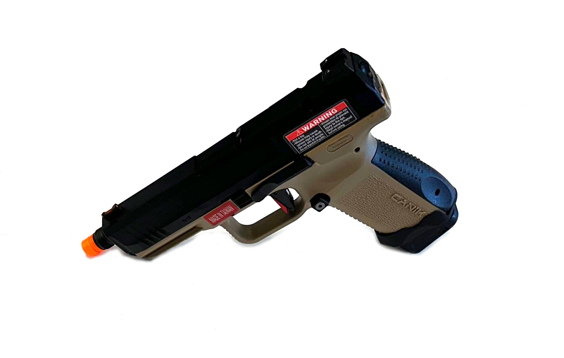 EMG Canik x Salient Arms TP9 Elite Combat Airsoft Pistol - Tan Two-Tone