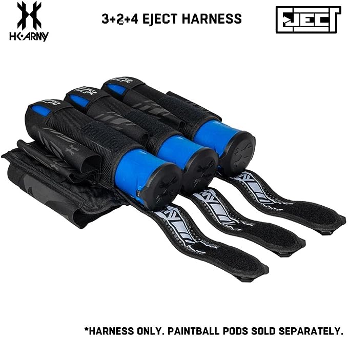 HK Army 3+2 Eject Paintball Harness Pod Pack - Blackout