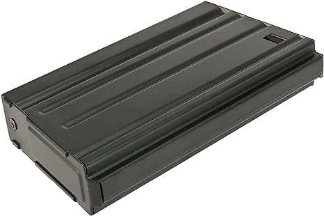 Evike Airsoft - A&K Metal SR-25 Airsoft AEG Magazine (Color: Black / 110 Rounds)