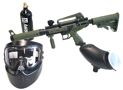 3Skull Tippmann Cronus Paintball Gun Package .68 Caliber Marker Set Olive