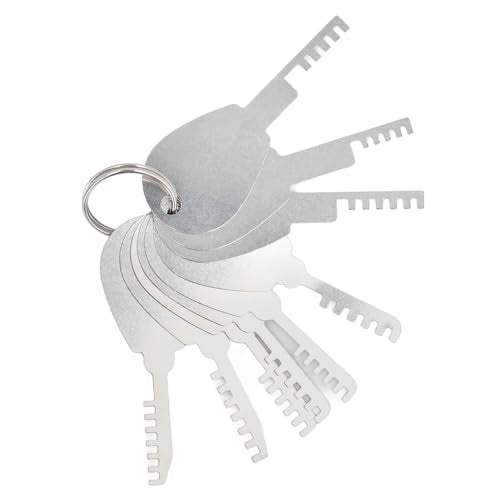 Repair Tool Kit Car Maintenance Tools, 1 String 9 Pieces Comb Picks Stainless Steel Comb Teeth Pick Multifunctional Hand Tool for Firefighter Emergency