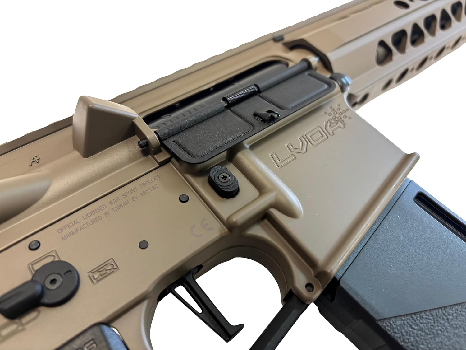 Krytac War Sport Licensed LVOA-S M4 Carbine Airsoft AEG Rifle (FDE/400 FPS)