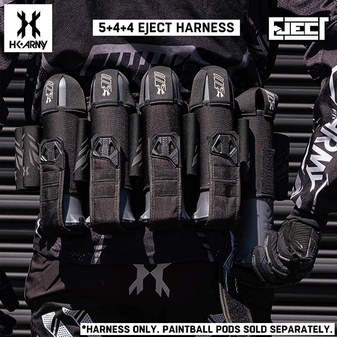 HK Army 5+4 Eject Paintball Harness Pod Pack - Blackout