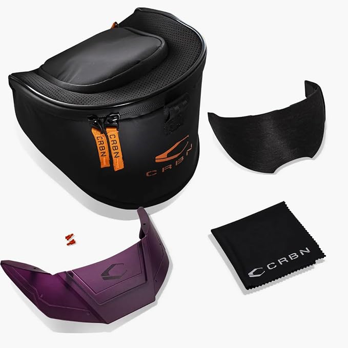 CRBN Paintball Zero Pro Goggle - Includes: Two Lens+Visor+Case-Carbon Paintball (Less Coverage, Violet)