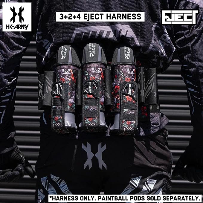 HK Army 3+2 Eject Paintball Harness Pod Pack - Tropical Skull