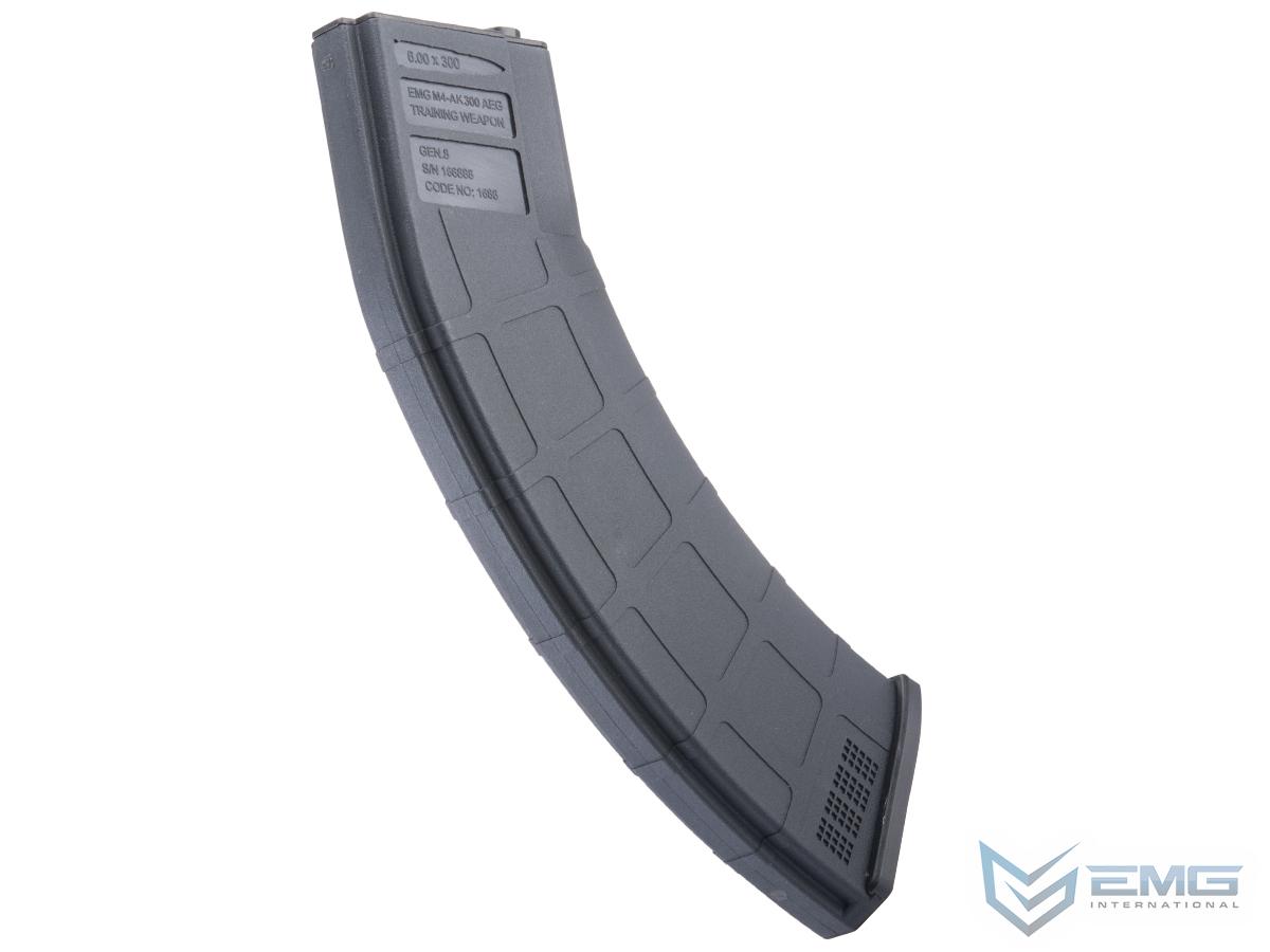 EMG M4-AK300 300rd Mid-Cap Airsoft Magazine for M-4 AEG Rifles - Black