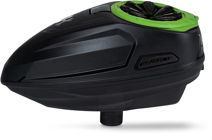 HK Army Sonic Plus Paintball Loader and Speed Feed 16+ BPS Hopper (Black/Neon Green)