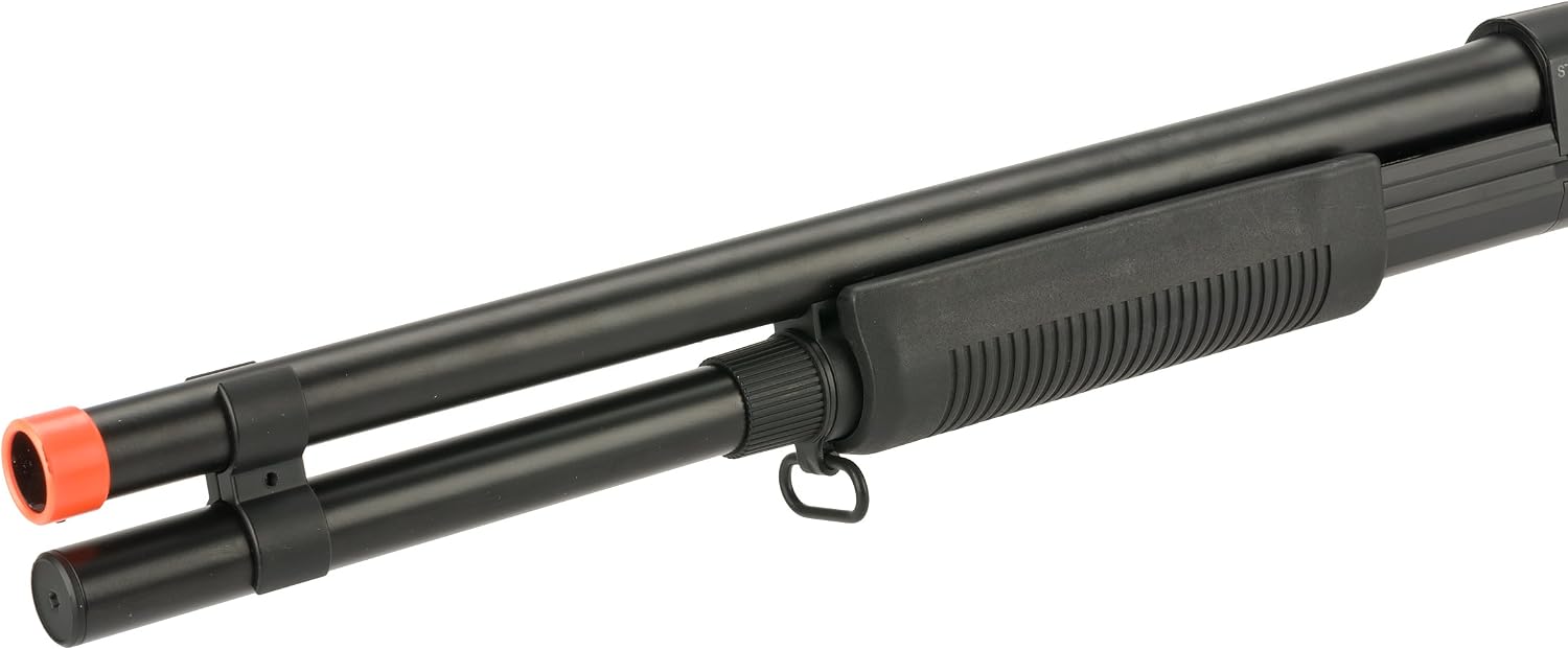Evike CYMA M870 3-Round Burst Multi-Shot Airsoft Shotgun (Folding Stock Metal)