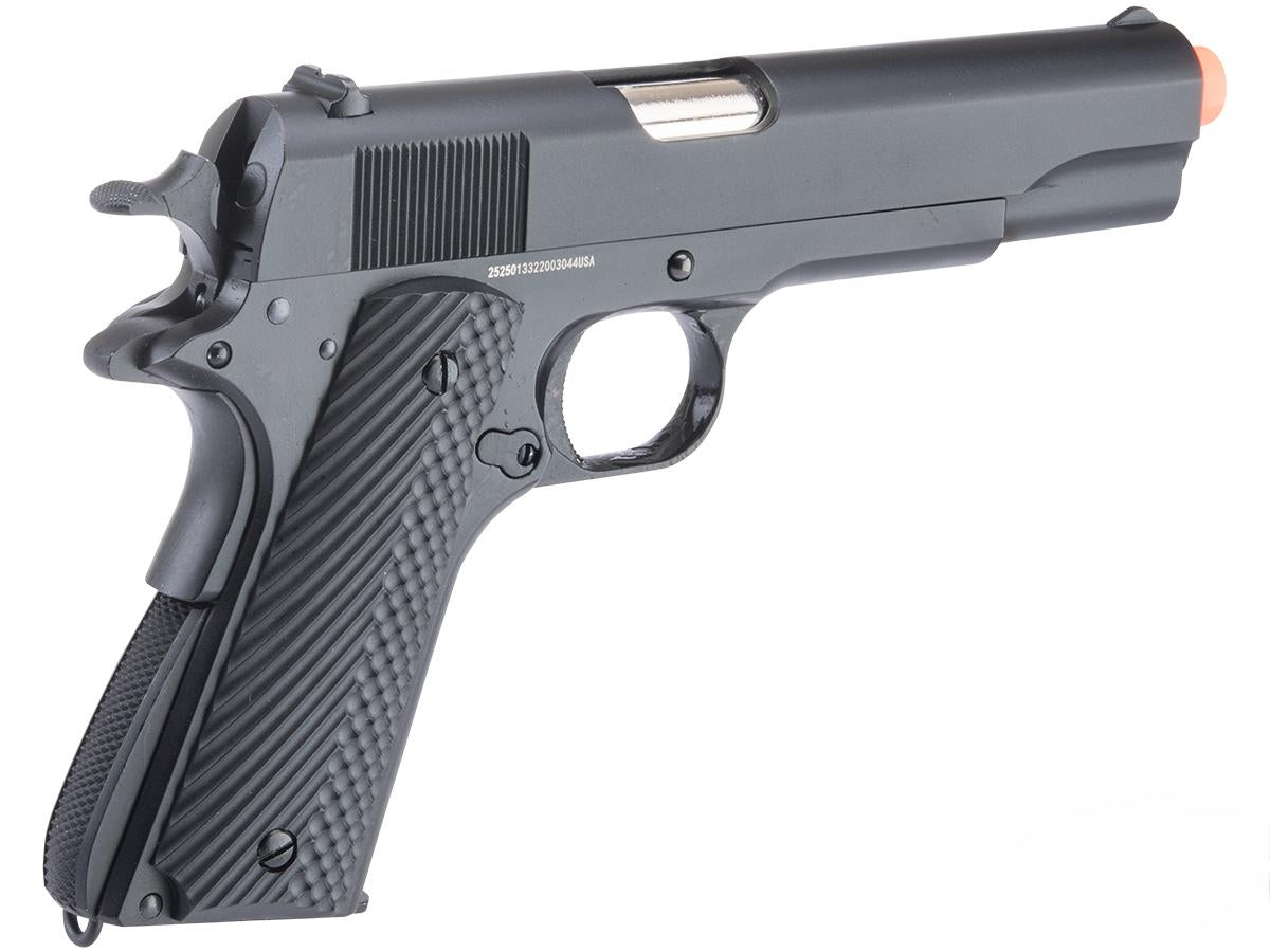 Matrix x Golden Eagle Full Metal M1911A1 Gas Blowback Airsoft Pistol (Color: Black / Golf Ball Grips)