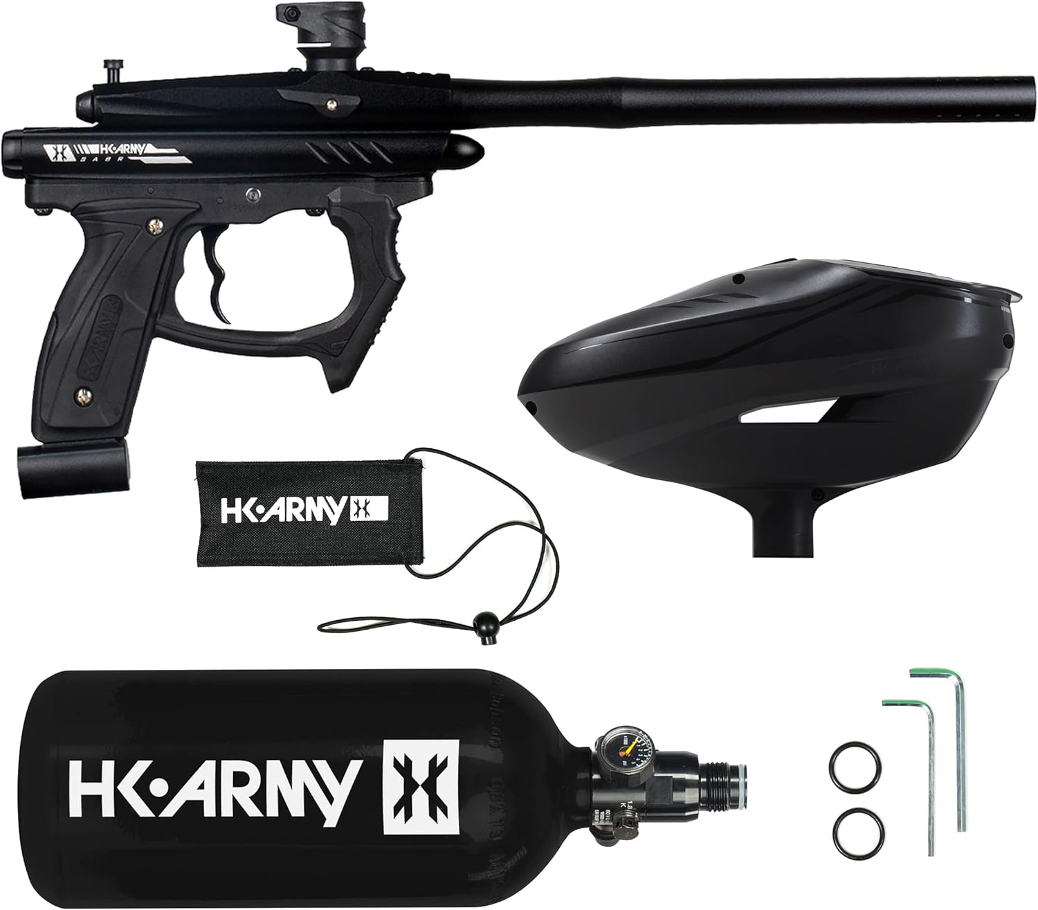 HK Army SABR Paintball Gun HPA Marker Starter Package (Black)
