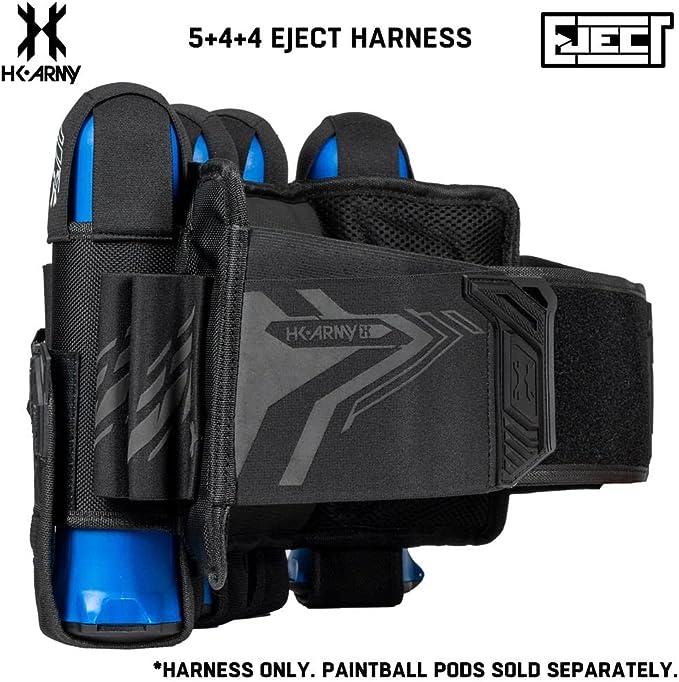 HK Army 5+4 Eject Paintball Harness Pod Pack - Blackout