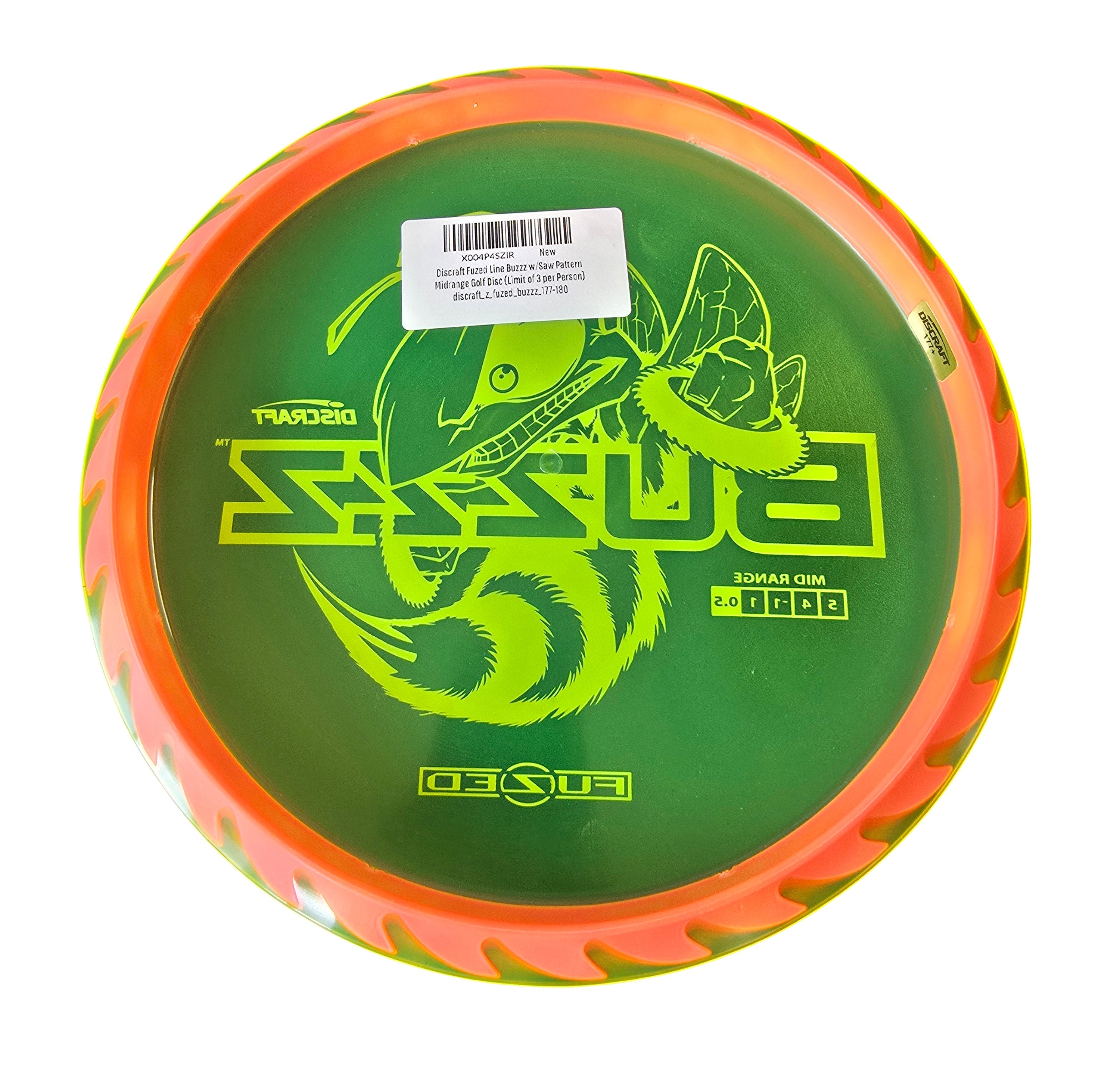 Discraft Z Fuzed Buzzz with BuzzzSaw Pattern 177-180 Grams