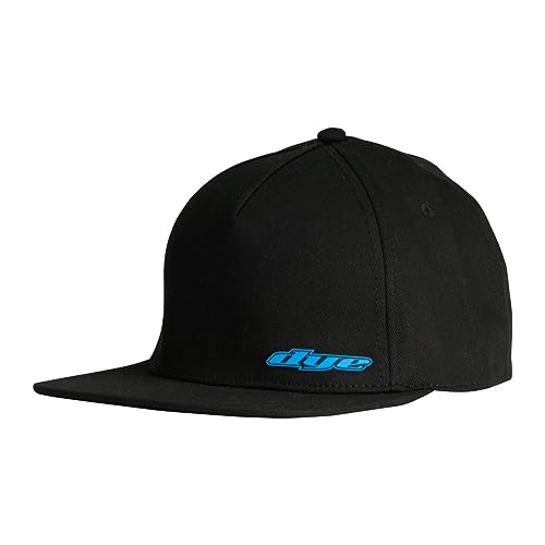 Dye HAT LWR LFT Flex Flat Bill (S/M, Black/Cyan)