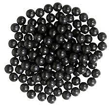 Chaser Eraser .43 Caliber Reusable Rubber Paintballs - 100ct Black 11mm