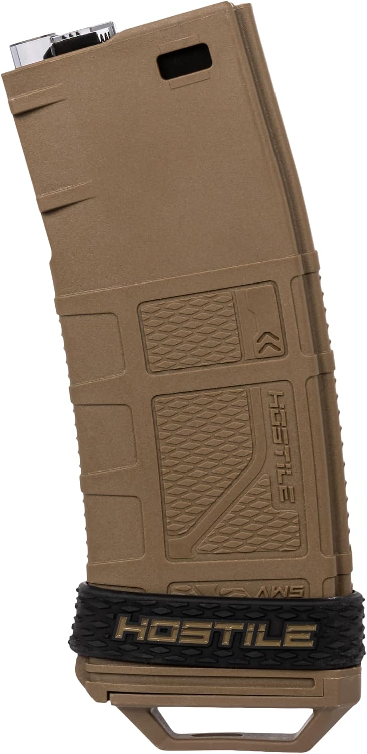 Hostile Airsoft 250 Round MidCap Polymer Magazine - Fits M4 Style AEG - No Winding (Tan)