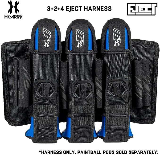 HK Army 3+2 Eject Paintball Harness Pod Pack - Blackout
