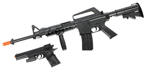 Colt Soft AIR RIS On-Duty Kit Spring Airsoft Rifle and Pistol Black, 340/240 FPS
