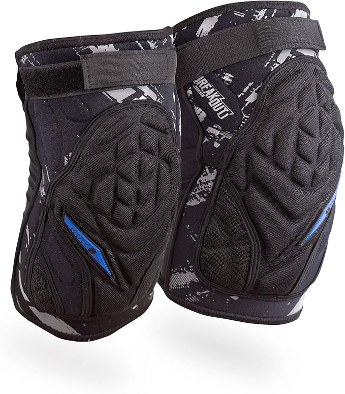 VIRTUE Breakout Knee Pads for Paintball, Airsoft and Sports - Black Small/Medium
