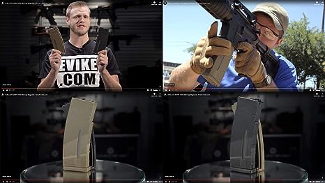 Evike BAMF 30rd Polymer Mil-Sim Airsoft Mag M4 / M16 AEG Rifles Gray & Blue / 1