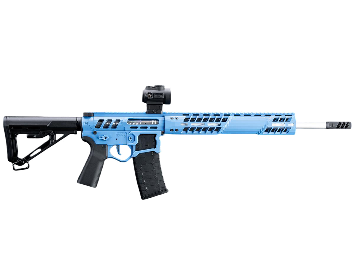 EMG F1 UDR-15 Skeletonized AR-15 eSilverEdge Airsoft AEG Rifle w/ C7M M-LOK Handguard (Color: Blue / Carbine / Gun Only)