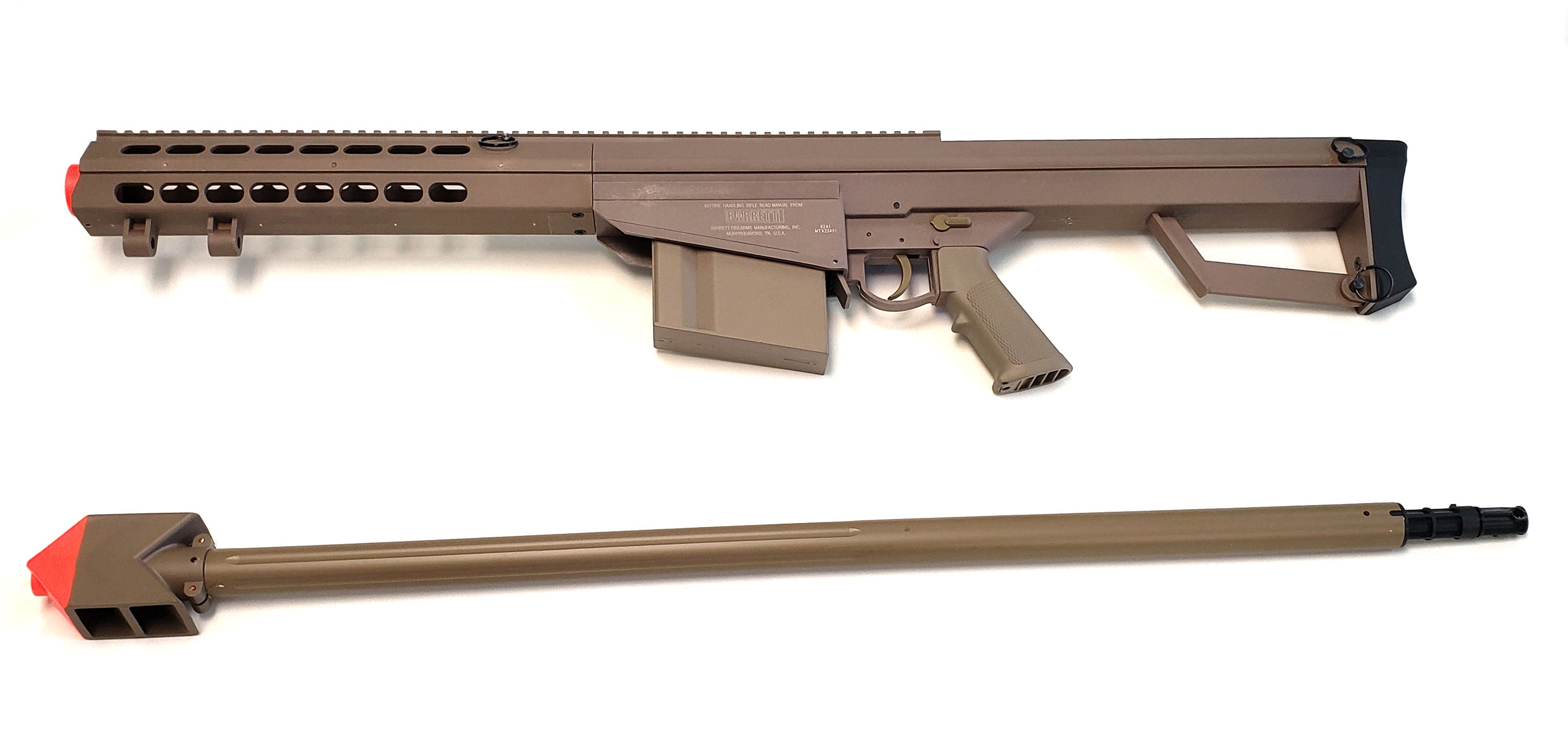Evike Airsoft-Matrix Barrett Lic. M82A1 Cycling Action Airsoft Sniper Rifle DE