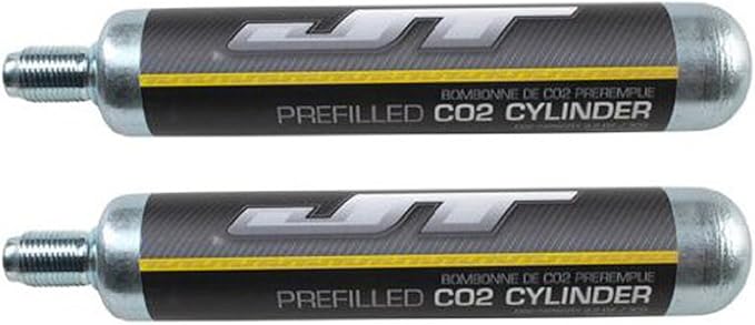 JT 90g CO2 Cartidges (88g Crosman AirSource cylinders Compatible) (2 Cartridges)