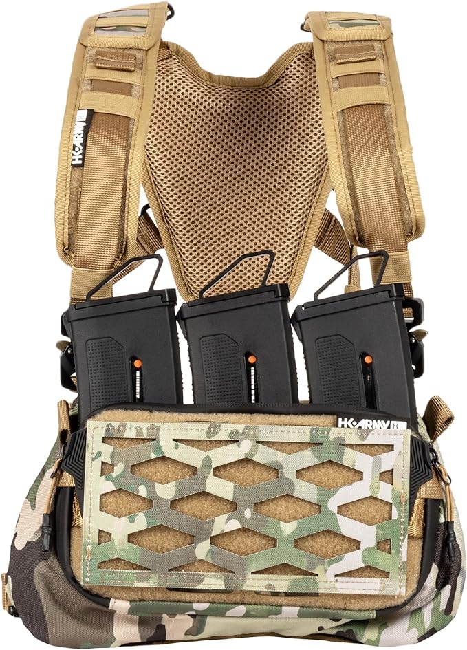 HK Army Hostile Sector Chest Rig - MOLLE Tactical Airsoft Vest (Camo)