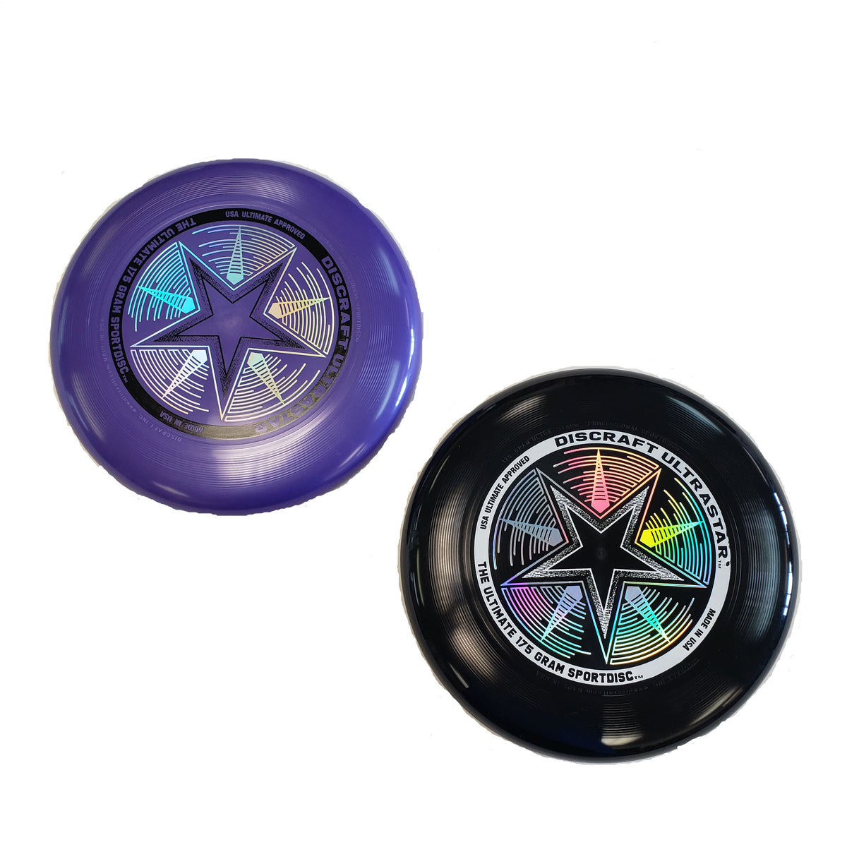 Discraft 175 Gram Ultra Star Sport Disc - 2 Pack (Black & Purple)