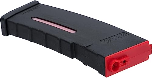 Evike BAMF 30rd Polymer MilSim Magazine for M4 Airsoft AEG Rifles (Color: Black & Red / Pack of 10)