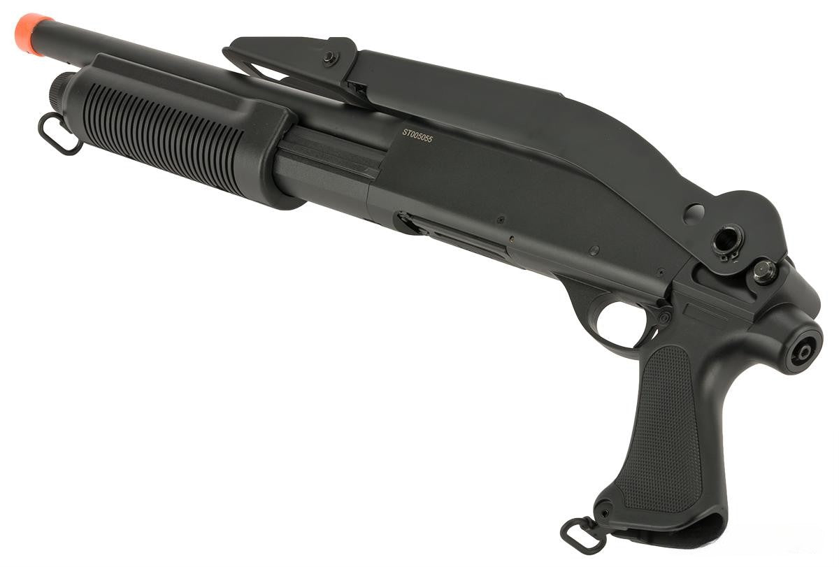 Evike CYMA M870 3-Round Burst Multi-Shot Airsoft Shotgun (Folding Stock CQB)