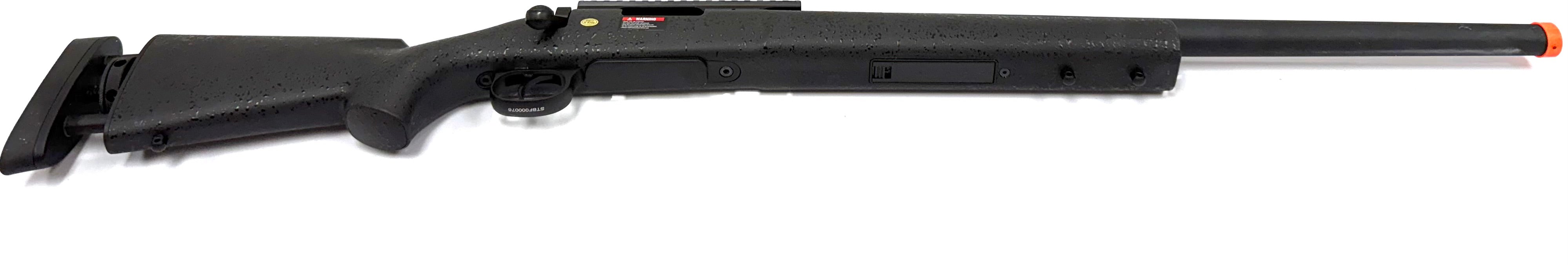 S&T M24 USMC Scout Sniper Bolt Action Airsoft Sniper Rifle (Black / Gun Only)