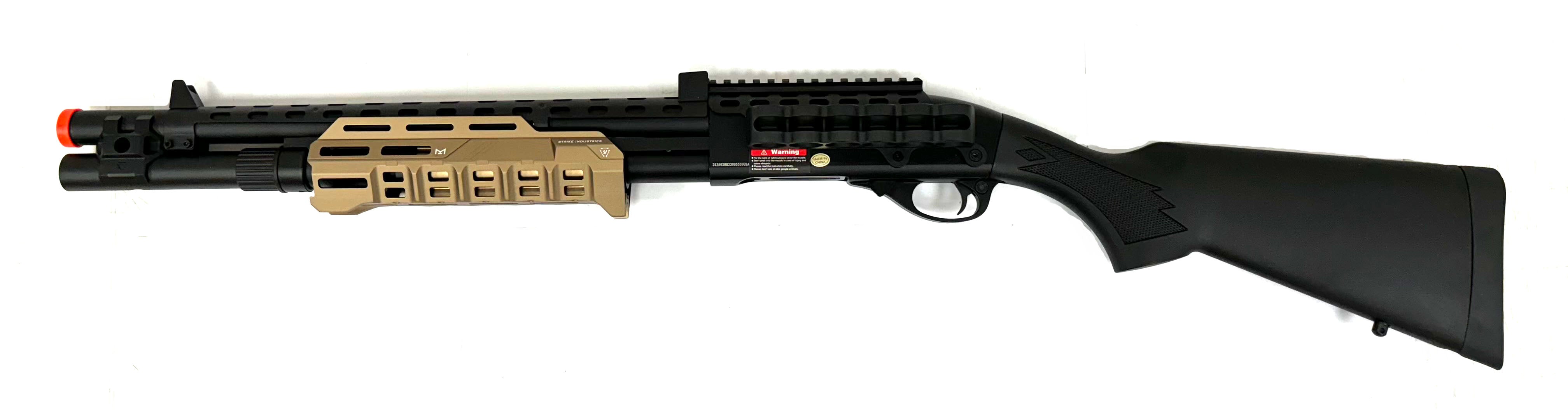 EMG Strike Industries M870 Gas Powered Pump Action Shotgun Handguard Dark Earth