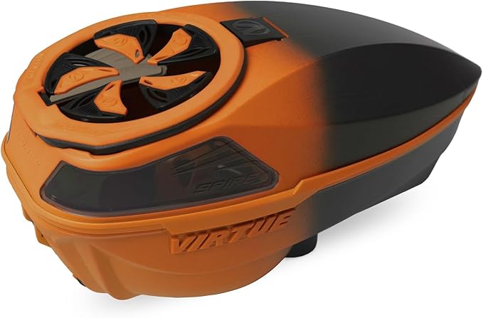 VIRTUE Spire V Loader Paintball Hopper 230 Rd Capacity CrownSF III Orange Black