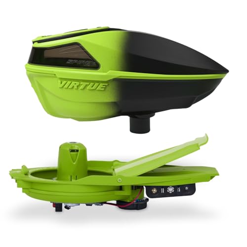 VIRTUE Spire V Loader Paintball Hopper 230 Round Capacity - CrownSF (Acid Black)