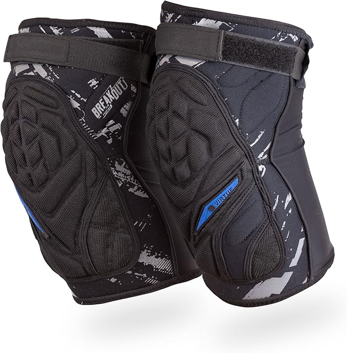 VIRTUE Breakout Knee Pads for Paintball, Airsoft and Sports - Black Small/Medium