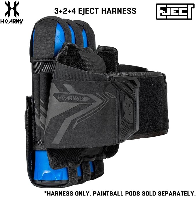 HK Army 3+2 Eject Paintball Harness Pod Pack - Blackout