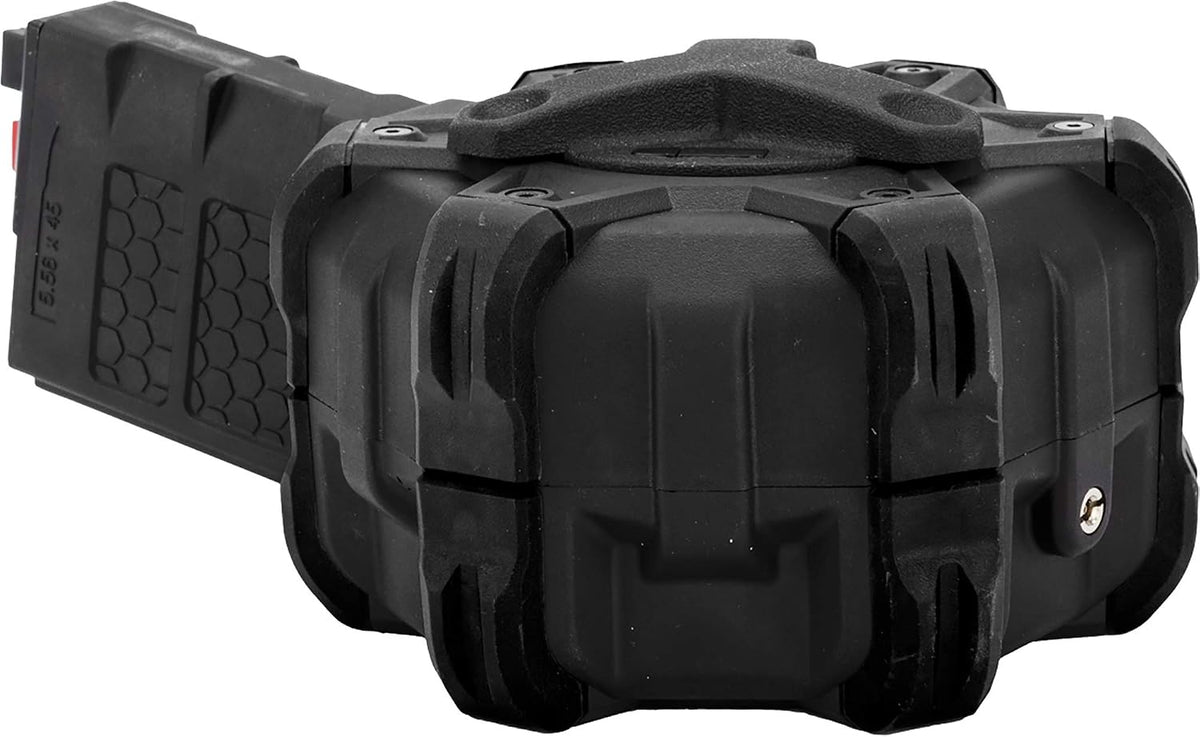 Evike AW Custom Drum Mag for Gas Blowback Airsoft Pistols & Rifles(WE Open Bolt M4/Black)