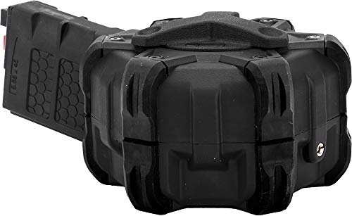 EvikeAWCustomDrumMag forGasBlowbackAirsoftPistols&Rifles(WEOpenBoltM4/Black)
