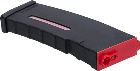Evike BAMF 30rd Polymer Mil-Sim Airsoft Mag M4 / M16 AEG Rifles Black & Red/5pk